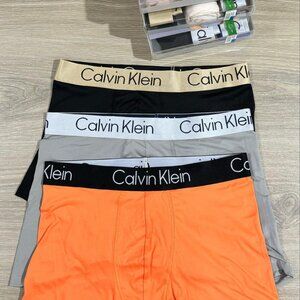NWT MENS CALVIN KLEIN MICROFIBER STRETCH BOXER BRIEFS 3 PACK SEALED BOX